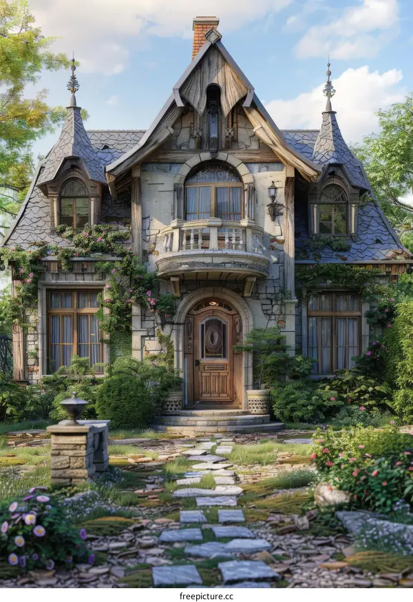 fantasy house in the woods