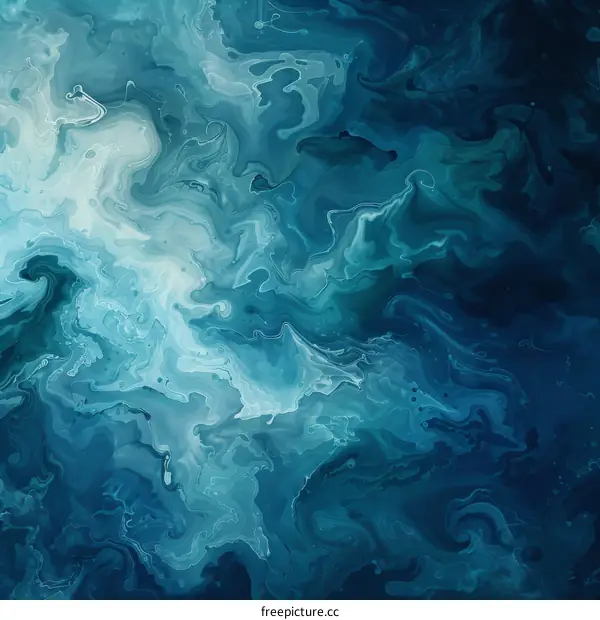 Abstract Blue Green Marble Texture Background