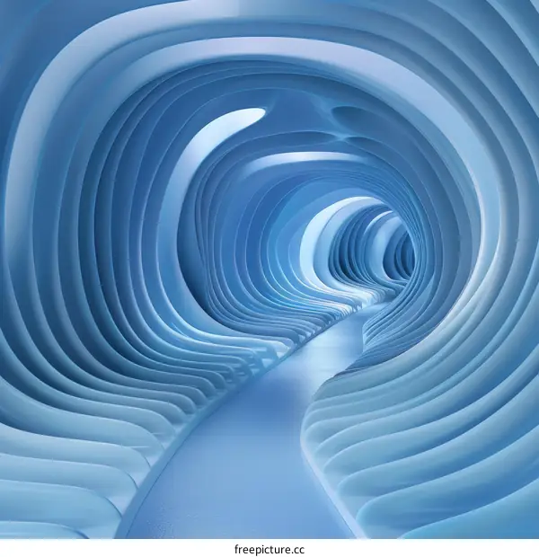 Blue Futuristic Tunnel