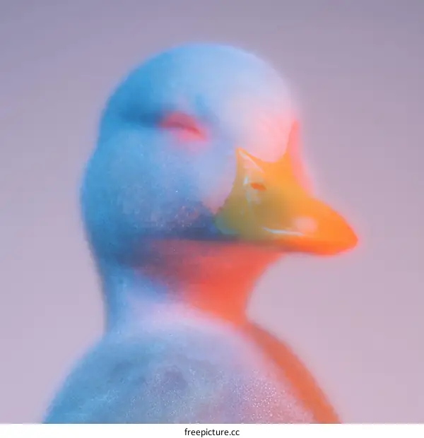 Abstract Blurred Duck Portrait
