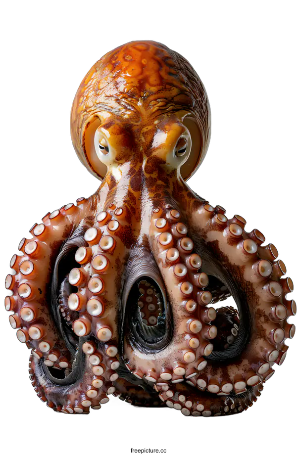 [Transparent Background PNG]Close-up of an octopus