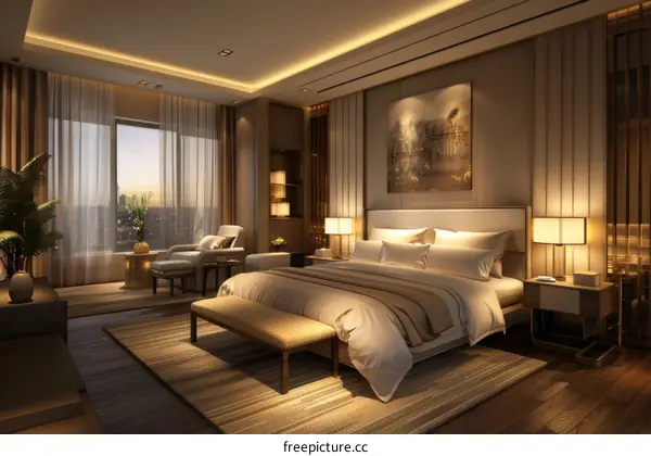 Luxury Hotel Bedroom Interior Design