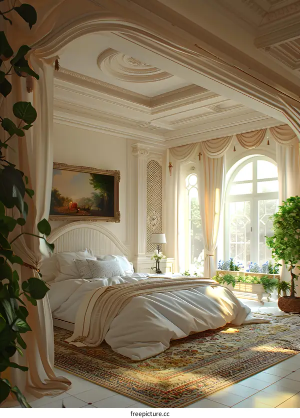 European-style luxury bedroom
