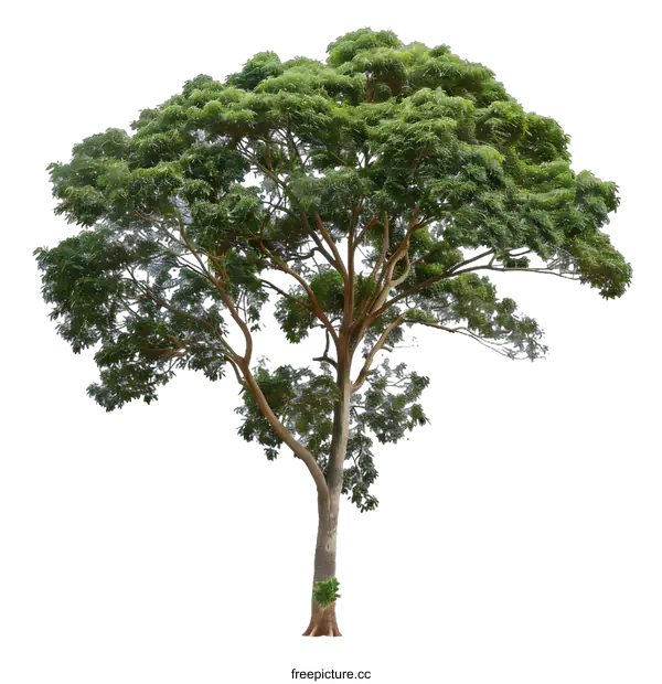 [Transparent Background PNG]Isolated Green Tree on White Background