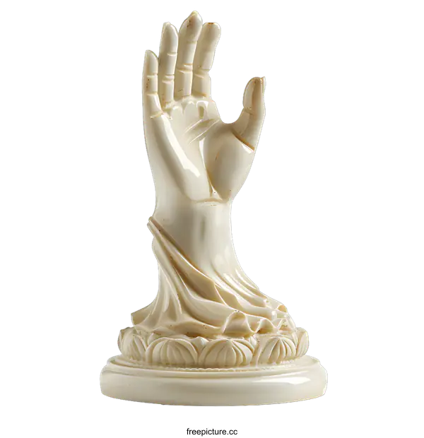 [Transparent Background PNG]White Sculpture Hand Gesture
