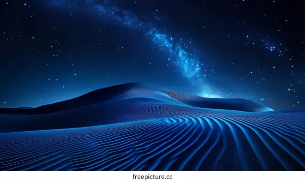 Starry Night Desert Landscape