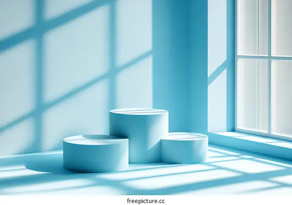 Light Blue Minimalist Product Display