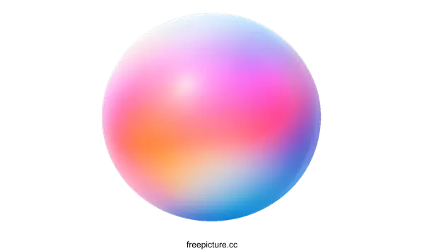 [Transparent Background PNG]Gradient Sphere Abstract Art Design