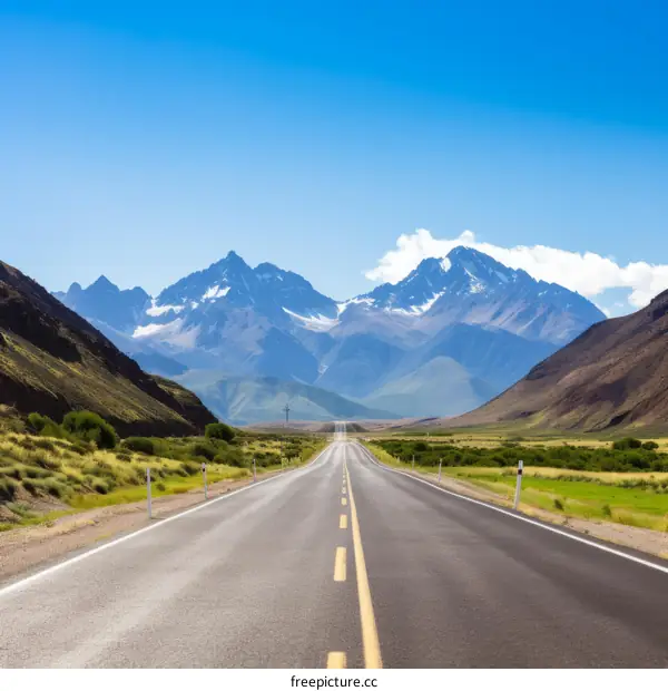 Road through the Andes