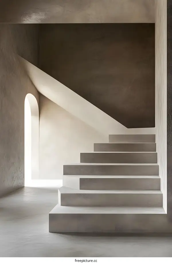 Modern Concrete Staircase Architecture Minimalist Interior Design