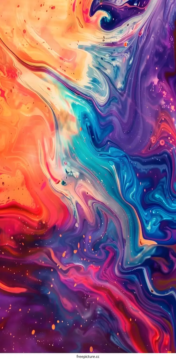 Abstract Colorful Swirl Background