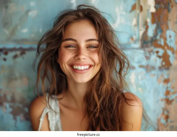 Happy Woman Outdoors Portrait