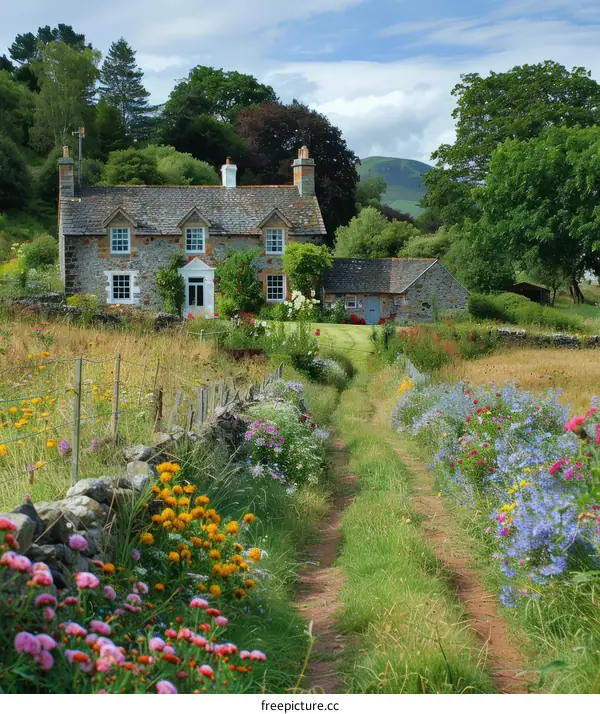 Charming Cottage Nestled in a Vibrant Garden Haven