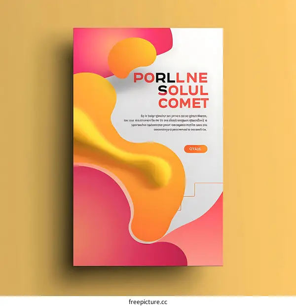 Abstract Colorful Liquid Shapes Background