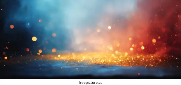 Abstract Background with Colorful Bokeh and Sparkle