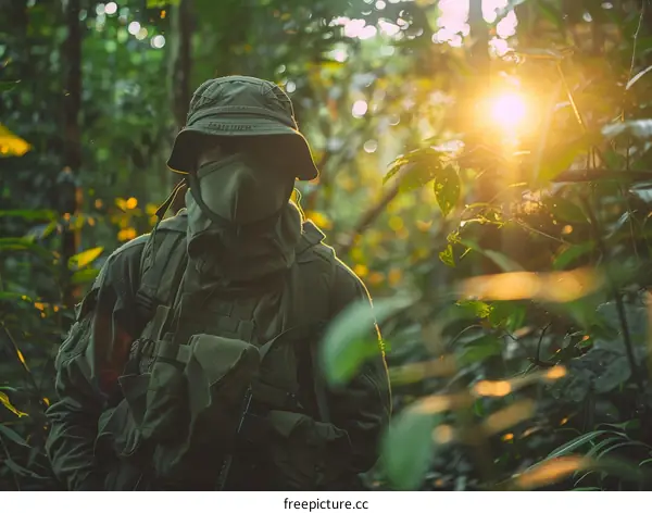 Soldier in the jungle