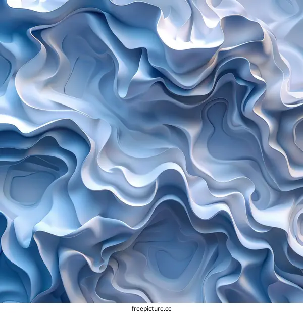 Abstract Blue and White Swirling Background