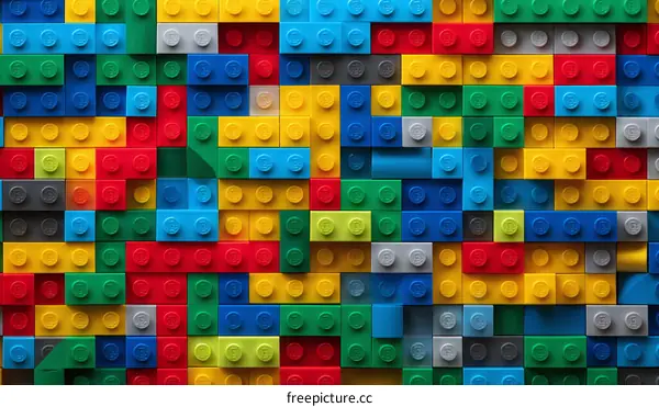 Colorful Building Blocks Pattern Background