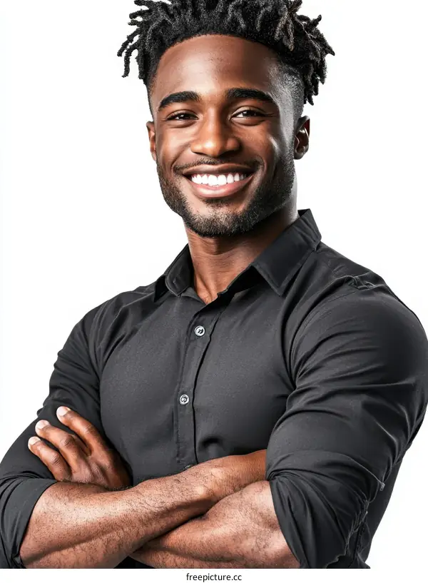 Confident African American Man Portrait