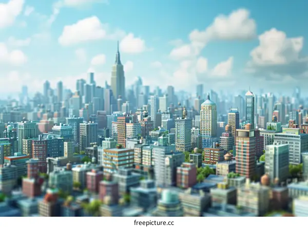 Digital Illustration of a Cityscape