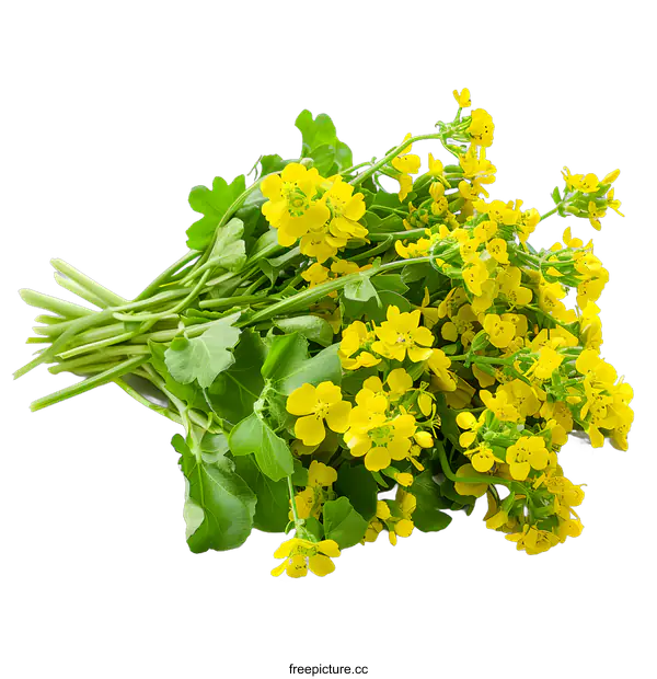[Transparent Background PNG]Bouquet of Freshly Cut Yellow Flowers