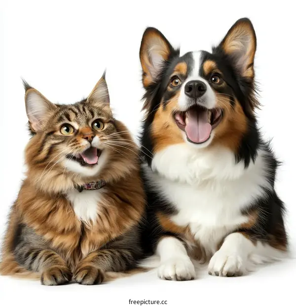 Friendly Companion Animals Relaxing Together