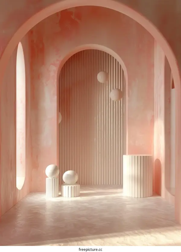 Elegant Pastel Pink Interior Design