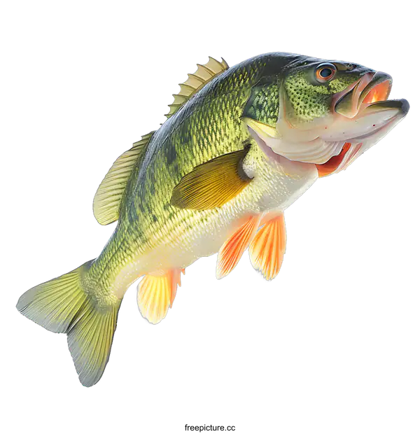 [Transparent Background PNG]largemouth bass fish animal illustration