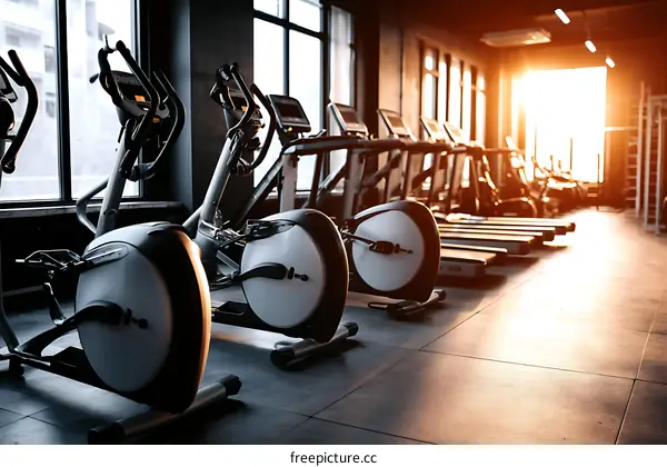 Modern Fitness Center with Cardio Equipment
