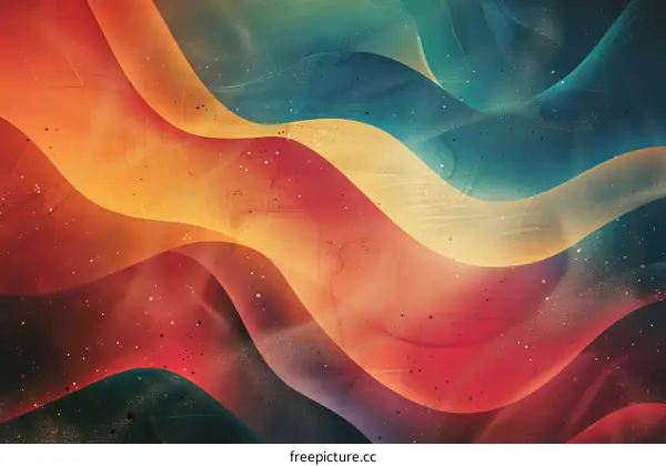 Abstract Geometric Waves in Vibrant Colors