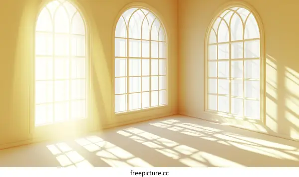 Sunlight Illuminating an Elegant Empty Room