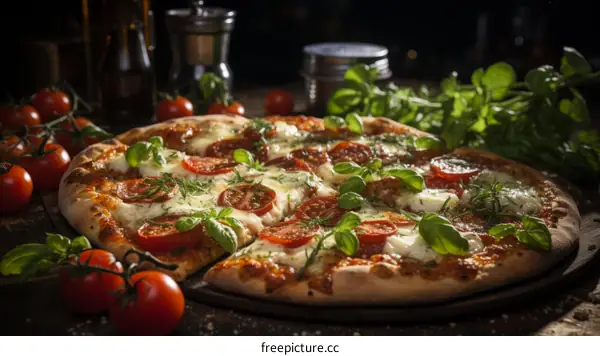 Half-eaten pizza on a wooden table