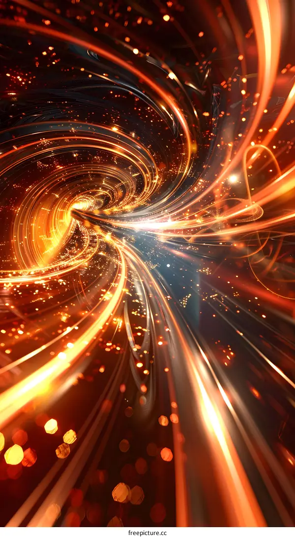 Abstract Swirling Lights and Bokeh