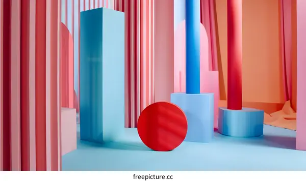 Abstract Minimalist Geometric Shapes Background