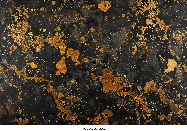 Black and Gold Abstract Art