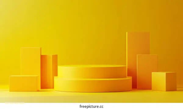 Geometric Yellow Display Showcase