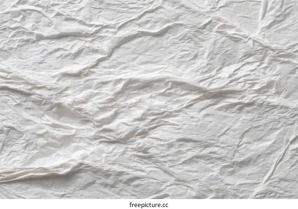 Wrinkled White Paper Texture Background