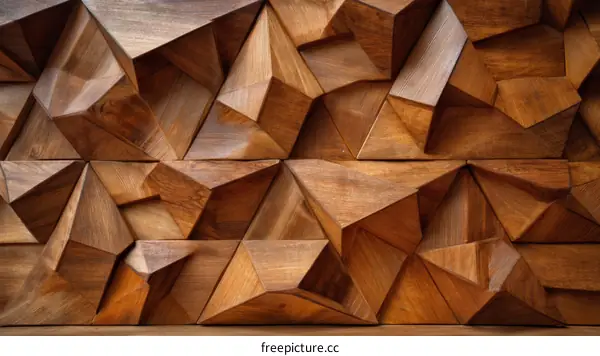 Abstract Wood Paneling Design