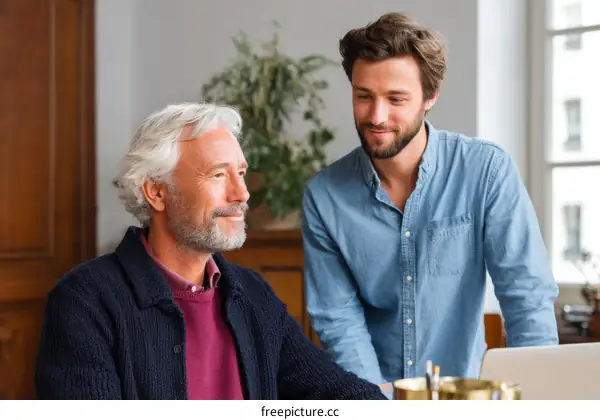 Two Caucasian Adults in Conversation