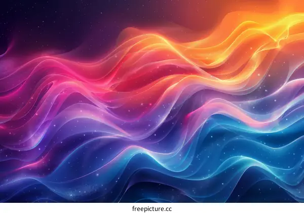 Abstract Colorful Wave Pattern
