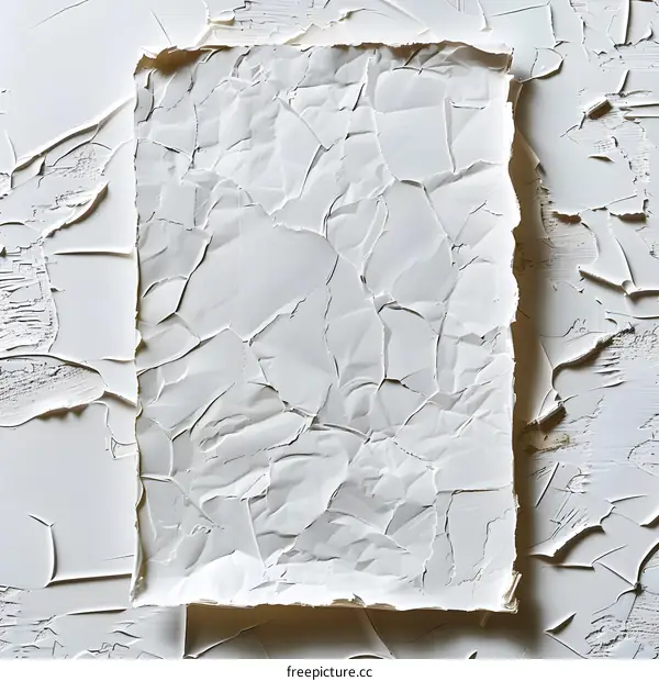 White crumpled paper texture