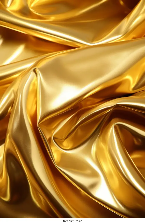 Golden fabric with waves