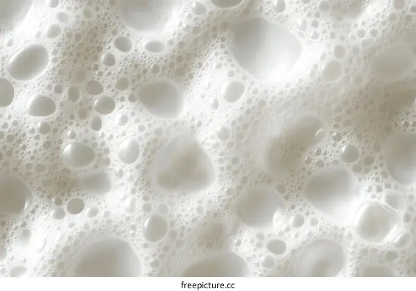 Closeup Milk Froth Texture
