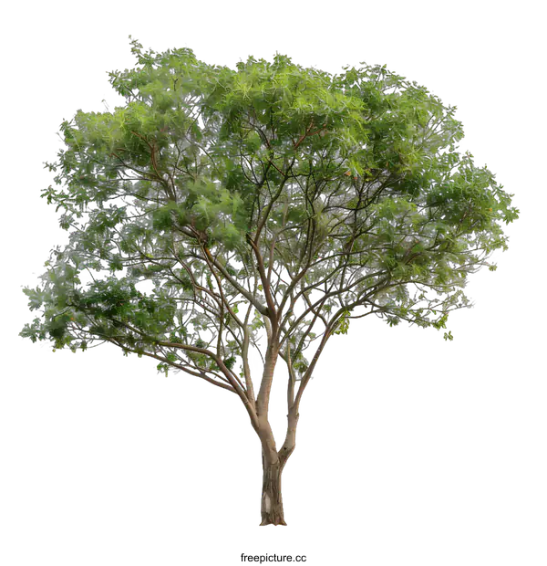 [Transparent Background PNG]Isolated Green Tree with White Background