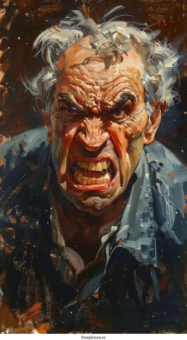 Portrait of an Angry Old Man