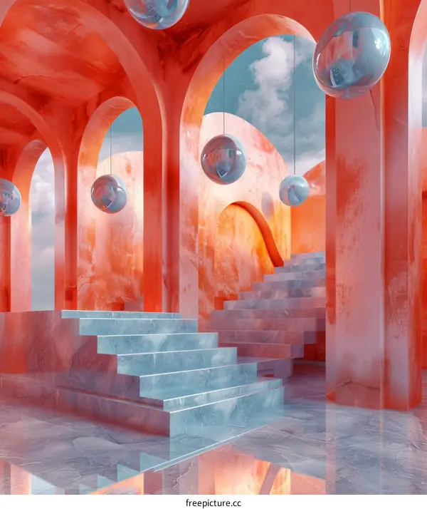 Abstract Architecture Interior Design Illustration