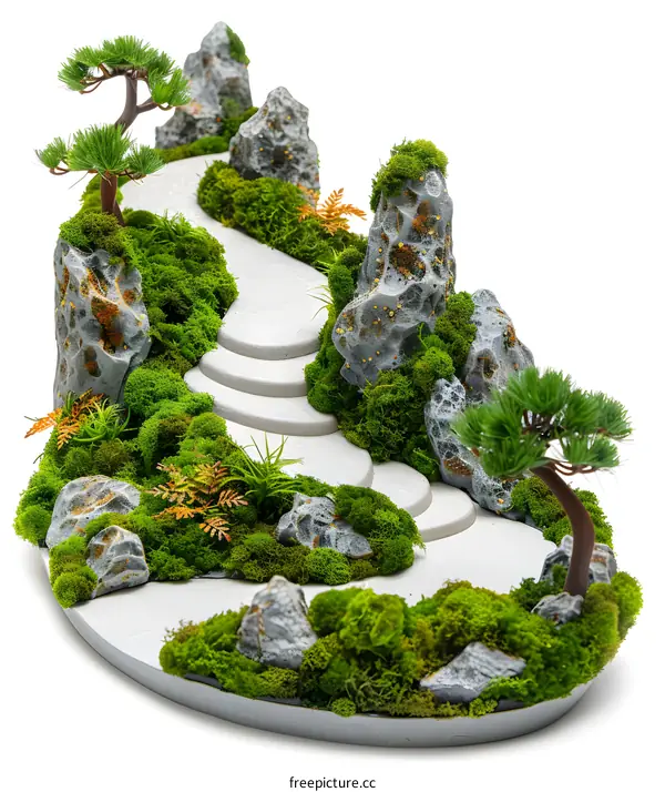 Stone Pathway Miniature Garden Landscape