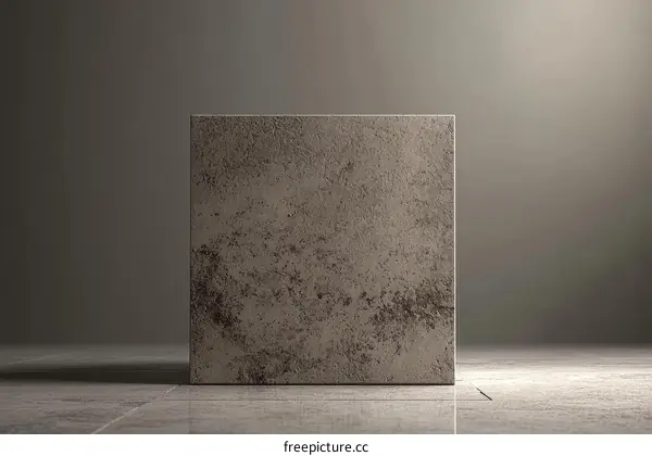 Modern Minimalist Concrete Cube Display