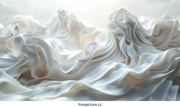 Elegant White Fabric Texture Close Up