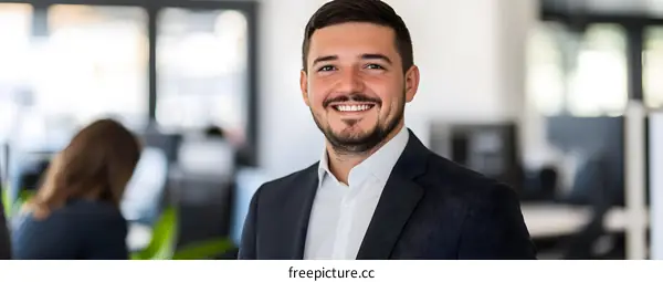 Smiling Businessman Portrait in Office